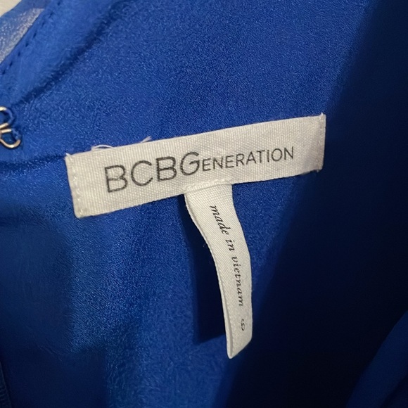 BCBG Generation women’s blue and black tiered ruffle maxi dress - Picture 5 of 9